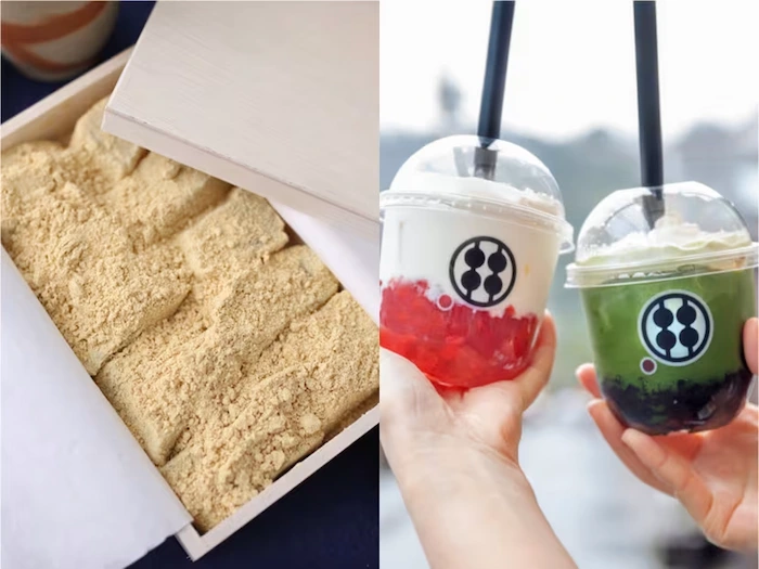 warabimochi-kamakuraのわらび餅とドリンク